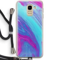Zweverige regenboog: Samsung Galaxy J6 (2018) Transparant Hoesje met koord