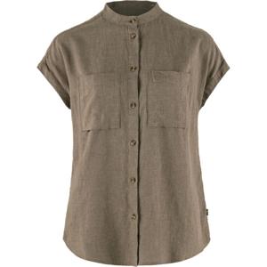 Fjallraven Övik Hemp SS Shirt Dames Suede Brown S