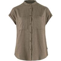 Fjallraven Övik Hemp SS Shirt Dames Suede Brown S