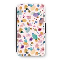 Terrazzo Memphis Pink: iPhone XS Flip Hoesje