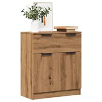 Dressoir 60x30x70 cm bewerkt hout artisan eikenkleurig - thumbnail