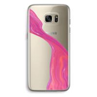 Paarse stroom: Samsung Galaxy S7 Edge Transparant Hoesje