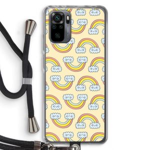 Regenboog: Xiaomi Redmi Note 10 Pro Transparant Hoesje met koord