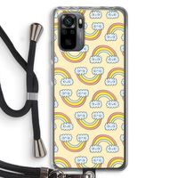 Regenboog: Xiaomi Redmi Note 10 Pro Transparant Hoesje met koord