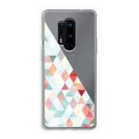 Gekleurde driehoekjes pastel: OnePlus 8 Pro Transparant Hoesje