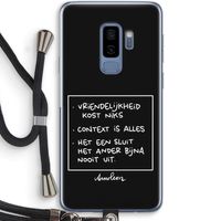 Mijn Motto's: Samsung Galaxy S9 Plus Transparant Hoesje met koord