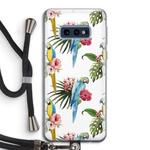 Kleurrijke papegaaien: Samsung Galaxy S10e Transparant Hoesje met koord