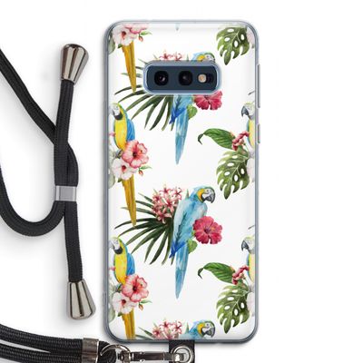 Kleurrijke papegaaien: Samsung Galaxy S10e Transparant Hoesje met koord