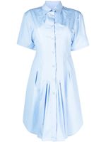 Marni robe-chemise évasée à détails de plis - Bleu - thumbnail