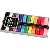Creativ Company Lint collectie kleur streepjes, 13st.