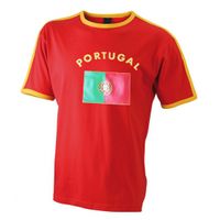 Heren t-shirt met de Portugese vlag 2XL  - - thumbnail
