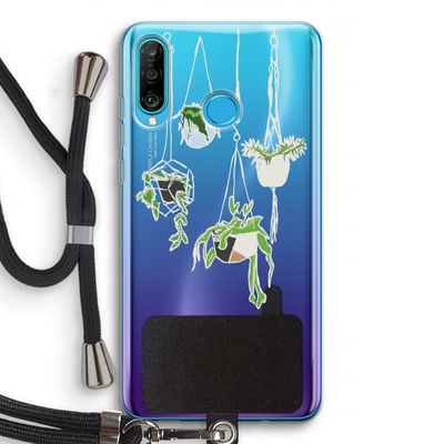 Hang In There: Huawei P30 Lite Transparant Hoesje met koord