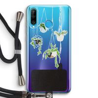 Hang In There: Huawei P30 Lite Transparant Hoesje met koord