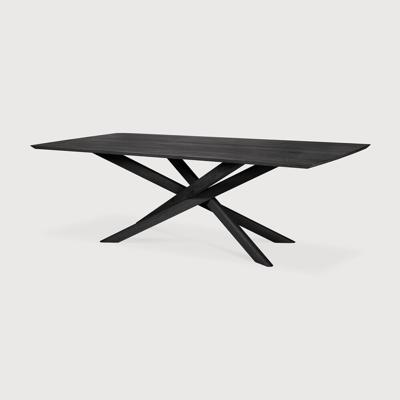 Ethnicraft Eettafel 'Mikado' Gevernist Eikenhout, 280 x 110cm, kleur Zwart