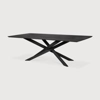 Ethnicraft Eettafel 'Mikado' Gevernist Eikenhout, 280 x 110cm, kleur Zwart