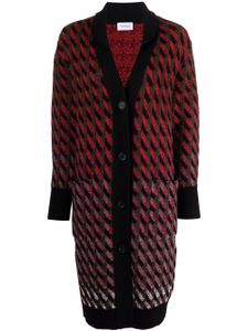 Ferragamo cardigan en maille intarsia - Rouge