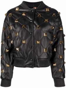 Philipp Plein veste bomber matelassée à détails de clous - Noir