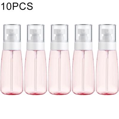 10 stuks Portable hervulbare plastic Fine mist parfum spray fles transparante lege spray sproeier fles 100ml (roze)