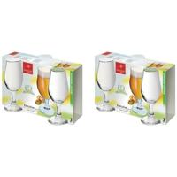 Cosy & Trendy speciaalbier glazen - set 6x stuks - 375 ml - tulpvormige bierglazen op voet