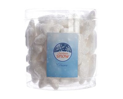 Sneeuwsterren foam d3.5 cm wit 48st - Decoris