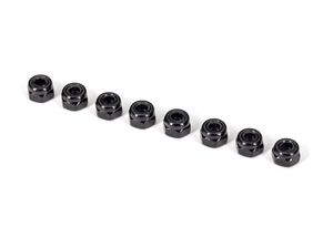 Traxxas - Nuts, 3mm nylon locking, black (8) (TRX-2745X)