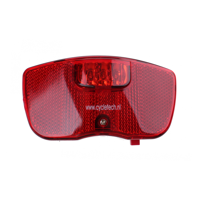 Falkx led achterlicht, luxe incl batterij. montage 50/80mm bevestiging (hangverpakking).