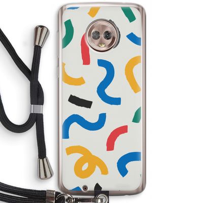 Illustratieve pop 2: Motorola Moto G6 Transparant Hoesje met koord