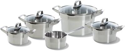 BK Pannenset Premium+ - RVS - Inductie & Downdraft geschikt - 5 Delig