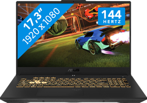 ASUS TUF Gaming F17 FX707VV-HX190W Laptop 43,9 cm (17.3") Full HD Intel® Core™ i7 i7-13620H 16 GB DDR5-SDRAM 512 GB SSD NVIDIA GeForce RTX 4060 Wi-Fi 6 (802.11ax) Windows 11 Home Zwart, Grijs