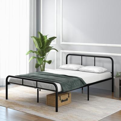 Tweepersoonsbed met Hoofd- en Voeteneinde Metalen Bed Bedframe Metalen Platformbed voor 140 x 190 cm Matras