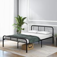 Tweepersoonsbed met Hoofd- en Voeteneinde Metalen Bed Bedframe Metalen Platformbed voor 140 x 190 cm Matras
