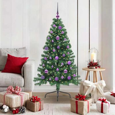 VidaXL Kunstmatig voorverlicht kerstboom met 150 led groen 150 cm pvc