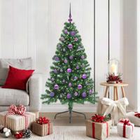 VidaXL Kunstmatig voorverlicht kerstboom met 150 led groen 150 cm pvc