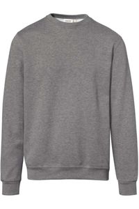 HAKRO Organic Regular Fit Sweatshirt ronde hals grijs, Melange