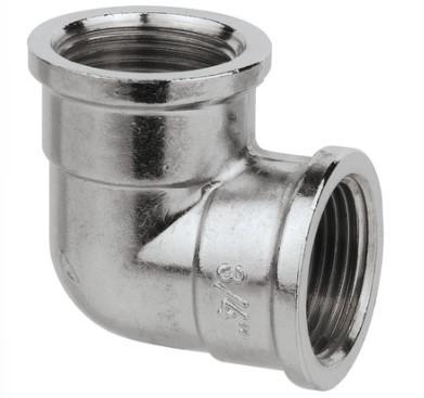Kirchhoff Messing bocht 90°, chroom, 1/2"IT - 989382155