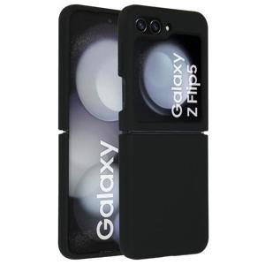 AccezzLiquid Silicone Backcover Samsung Galaxy Z Flip 5 Telefoonhoesje Zwart