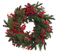 Kunstkerstkrans bes den cedar rood, 60 cm Buitengewoon de Boet - Buitengewoon de boet Kunstkerstkrans bes den cedar rood, 60 cm Buitengewoon de Boet - Buitengewoon de boet