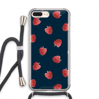 Framboosjes: iPhone 7 PLUS Transparant Hoesje met koord