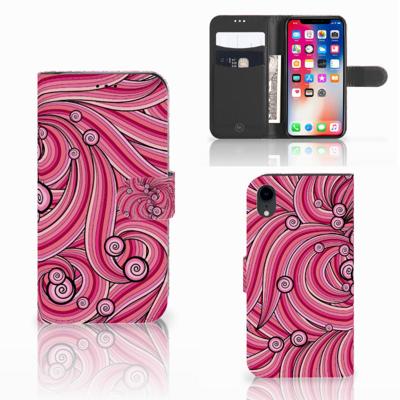 Apple iPhone Xr Hoesje Swirl Pink | Portemonnee hoesje