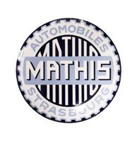 Mathis Automobiles Emaille Bord - Ø40cm Mathis Automobiles Emaille Bord - Ø40cm