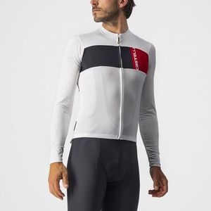 Castelli Prologo 7 fietsshirt lange mouw wit heren M