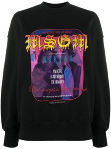 MSGM sweat à imprimé graphique - Noir
