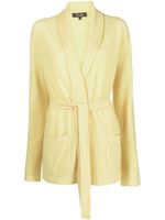 Loro Piana cardigan cache-cœur à taille ceinturée - Jaune