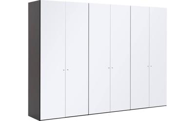 Goossens Kledingkast Easy Storage Ddk, Kledingkast 304 cm breed, 220 cm hoog, 6x glas draaideur
