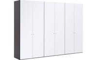 Goossens Kledingkast Easy Storage Ddk, Kledingkast 304 cm breed, 220 cm hoog, 6x glas draaideur
