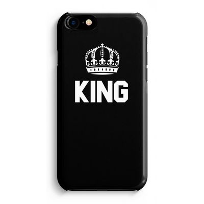 King zwart: Volledig Geprint iPhone 7 Hoesje
