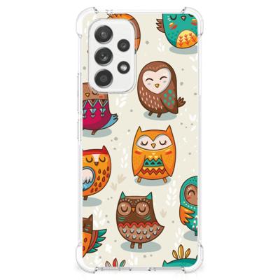 Samsung Galaxy A53 5G Case Anti-shock Vrolijke Uilen Samsung Galaxy A53 5G Case Anti-shock Vrolijke Uilen