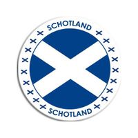 Ronde Schotland sticker 15 cm landen decoratie   -