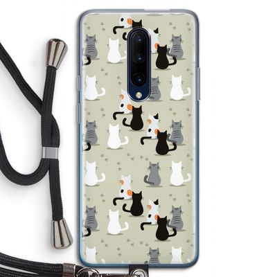 Katten: OnePlus 7 Pro Transparant Hoesje met koord