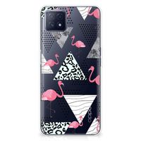 OPPO A53 5G | OPPO A73 5G TPU Hoesje Flamingo Triangle - thumbnail